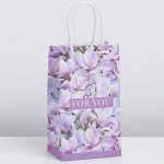 Пакет крафтовый «For you», 12 ? 21 ? 9 см