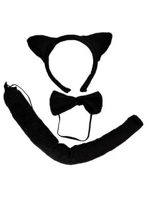 Карнавальный Набор Кошка (галстук-бабочка, ободок с ушками, хвост) КРК-5734, (ООО "МИЛЕНД")