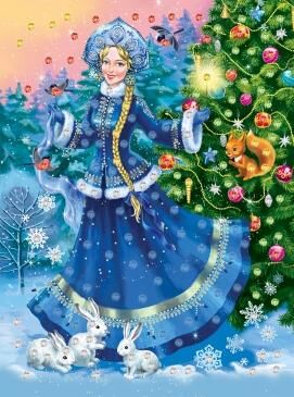 Мозаика Из Страз Снежная принцесса (комплект материалов для изготовления, в пакете, от 3 лет) М-1273, (Рыжий кот)