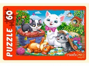 Пазлы 60 дет. Забавные котики №5 (символ года 2023) П60-7187, (Рыжий кот)
