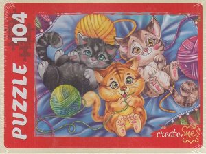 Пазлы 104 дет. Забавные котики №2 (символ года 2023) П104-6505, (Рыжий кот)