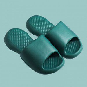 Тапочки мужские с открытым носком из материала EVA, зеленые на воздушной подошве