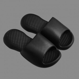 Тапочки мужские с открытым носком из материала EVA, черные на воздушной подошве
