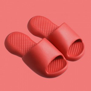 Тапочки женские с открытым носком из материала EVA, красные на воздушной подошве