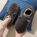 Мужские теплые тапочки с ушками, цвет черный
