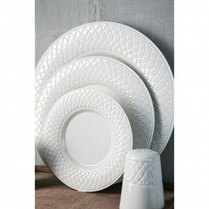 Тарелка фарфоровая пирожковая Magistro Argos, d=15,4 см, цвет белый