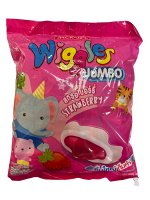Зефир Wiggle покрытый клубничной глазурью с клубничным джемом внутри 108 гр