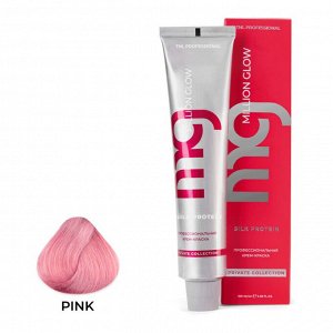 NEW! Крем-краска д/в TNL Million glow PC Silk protein pink розовый 100мл /000344