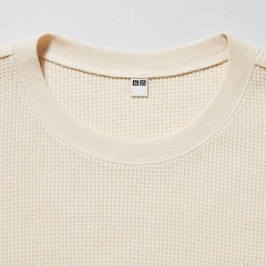 UNIQLO - вафельная кофта - 09 BLACK
