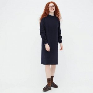 UNIQLO - гладкое платье с воротником из пряжи суфле - 69 NAVY