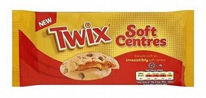 Печенье с кусочками шоколада и карамельной начинкой Twix Soft Centres / Твикс Софт 144 гр