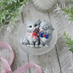 Пластиковая форма для мыла Котята