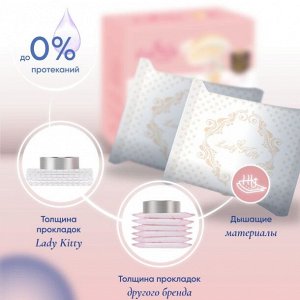 Lady Kitty Прокладки женские с крылышками дневные, 10шт