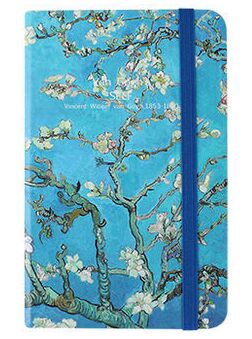 Блокнот 9*14см 80л на резинке с цветным срезом (книжка записная) Ван Гог