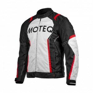 Куртка текстильная MOTEQ Spike, мужская, черный/белый, XXL