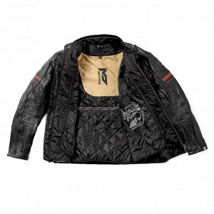 Куртка кожаная Challenger чёрный, коричневый, 4XL