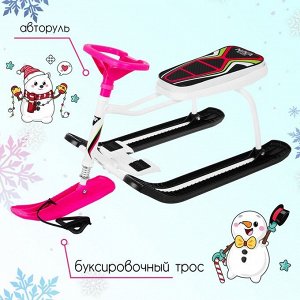 Снегокат «Тимка спорт 1 Единорог», ТС1-М/ЕР, цвет голубой/серый/розовый