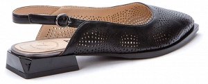 917025/01-02 черный иск.кожа женские туфли открытые (В-Л 2021)