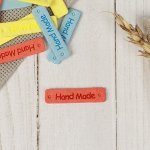 Набор нашивок «Hand made», 4,2 x 1 см, 10 шт, цвет разноцветный