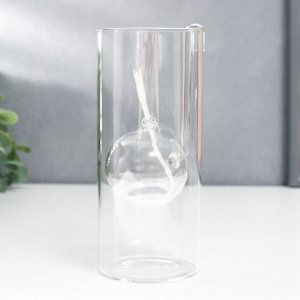 Подсвечник керосиновый стекло "Цилиндр с шаром" прозрачный 15х6,5х6,5 см