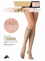 Акция! Гольфы OMSA Gamb.) Easy Day 20 Caramello,unico 2 пары /5/