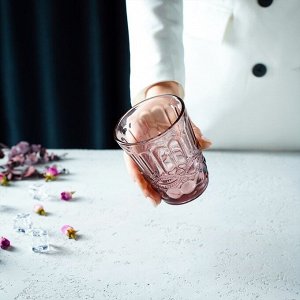 Стакан стеклянный Magistro «Ла-Манш», 220 мл, цвет розовый