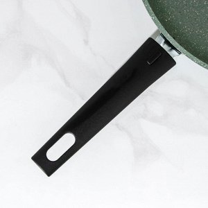 Сковорода «Мраморная», d=26 см, съёмная ручка, цвет фисташковый