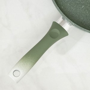 Сковорода, d=28 см, пластиковая ручка, антипригарное покрытие, цвет фисташковый мрамор