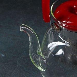 Чайник заварочный «Цветочная фантазия»,  с металлическим ситом