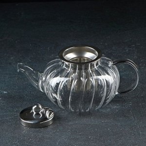 Чайник стеклянный заварочный «Джеки», 700 мл, 21x13,5x11 см, с металлическим ситом