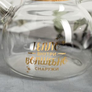 Чайник заварочный стеклянный «Тепло внутри», 1000 мл
