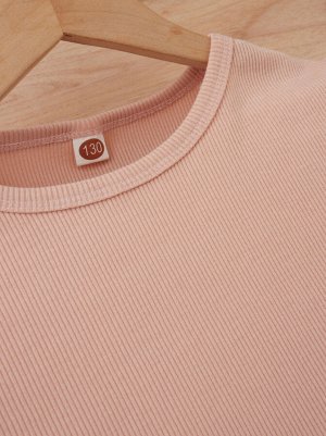 Костюм: розовая кофта и серые штаны в клетку