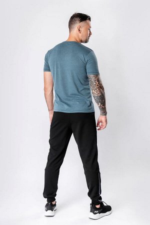 Спортивные брюки М-1264: Чёрный / Серый