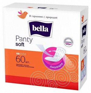 BELLA Ежедневные прокладки PANTY soft 60шт белая линия