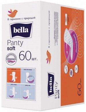 BELLA Ежедневные прокладки PANTY soft 60шт белая линия