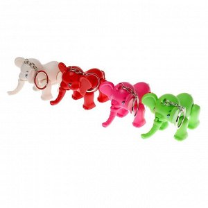 Развивающая игрушка «Слон» световая на брелке, цвета МИКС