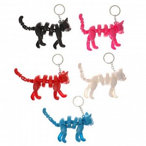 Развивающая игрушка «Кот» световая на брелке, цвета МИКС
