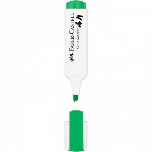 Маркер перманентный для ткани Faber-Castell Textile Neon, неоново-зелёный, 1-5 мм