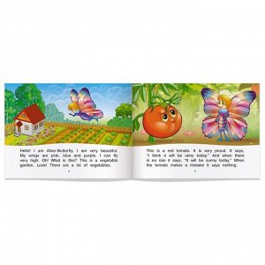 Foreign Language Book. Бабочка Алина в огороде. Aline-Butterfly in the Garden. (на английском языке) 1 уровень