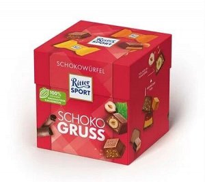 Шоколадные конфеты с шоколадно ореховой начинкой Ritter Sport Schoko Gruss / Риттер Спорт 176 гр