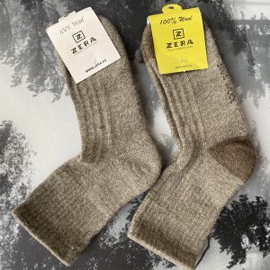 Теплые носки ZERA с однотонной пяткой
