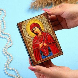Шкатулка «Божья Матерь Умягчение злых сердец» 10x14 см, лаковая миниатюра