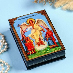 Шкатулка «Ангел-хранитель» 10x14 см, лаковая миниатюра