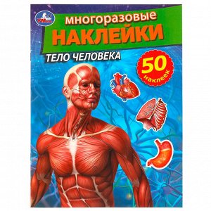 Раскраска 9785506056614 Тело человека. Активити с многоразовыми наклейками /50/