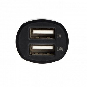 Автомобильное зарядное устройство Exployd EX-Z-586, 2 USB, 2.4А, кабель Type-C, 1м, черное