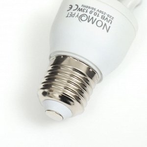 Лампа для террариума NomoyPet с высокой интенсивностью D3 10.0, 13 Вт, цоколь Е27