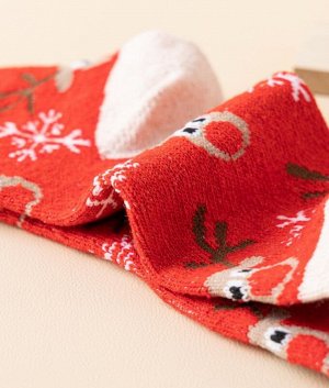 Набор шерстяных носков в коробке 5 штук Новогоднее АССОРТИ