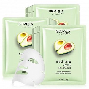 Тканевая маска с экстрактом авокадо BioAqua Niacinome Hydrating Shea Mask (Срок 03.2025)