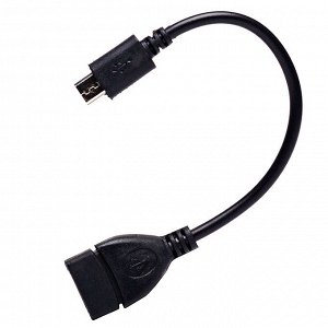 Кабель OTG - micro USB RockBox  10см 1A (black)