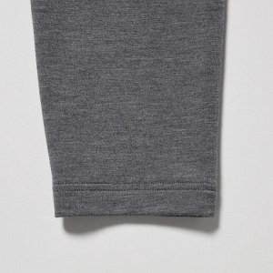 UNIQLO Heattech - очень теплые легинсы до щиколотки - 08 DARK GRAY